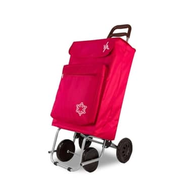 Amig - Carrello Spesa a 4 ruote | Tasca esterna per surgelati | Facile movimentazione | Carico massimo 15 Kg | Capacità 48 litri | Misure: 22 x 40 x 106 cm | Colore: Rosso