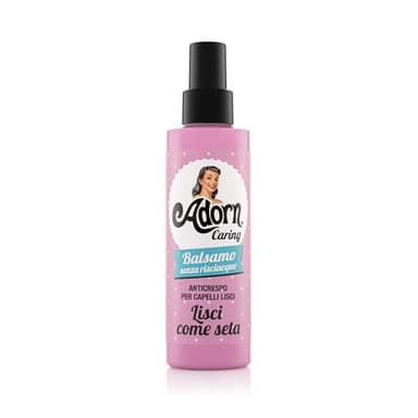 Adorn Lisci Come Seta Balsamo Leave In Conditioner Anti-crespo (150 ml), Balsamo senza risciacquo per una chioma liscia, lucida e morbida, Spray anticrespo capelli lisci asciutti o bagnati