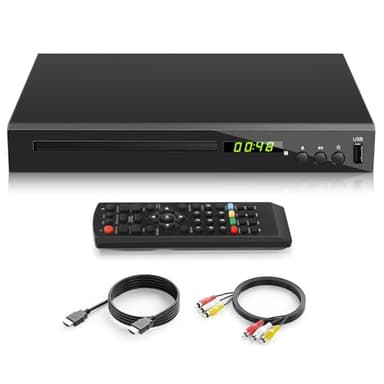 Lettore DVD Blu-ray per TV, Lettore Blu-Ray HD Compatibile con Dischi Blu-Ray Regione 2, Lettore DVD 1080P per Tutte le Regioni per TV Intelligente, con Ingresso USB/Uscita Coassiale AV HDMI
