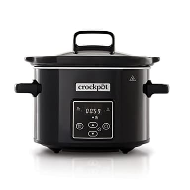 Crock-pot Pentola per Cottura Lenta, Capienza 2.4 Litri, Adatta Fino a 2 Persone, Digitale, Programmabile, Nero, 2.4 Litri
