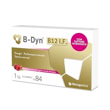 B-Dyn B12 I.F. - Funzione Psicologica - Sistema Nervoso - Energia - 84 Compresse Masticabili