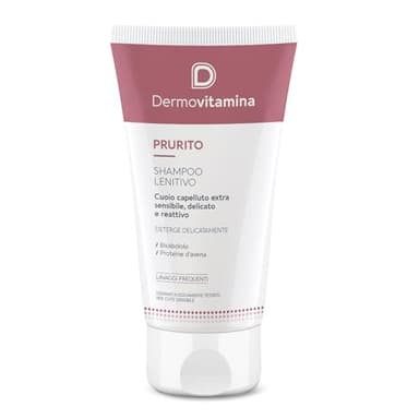 Dermovitamina Prurito Shampoo Lenitivo - Per il Cuoio Capelluto Sensibile e Delicato - Detersione Delicata - Lavaggi Frequenti - Con Bisabololo e Proteine d'Avena - Shampoo senza Solfati - 200 ml