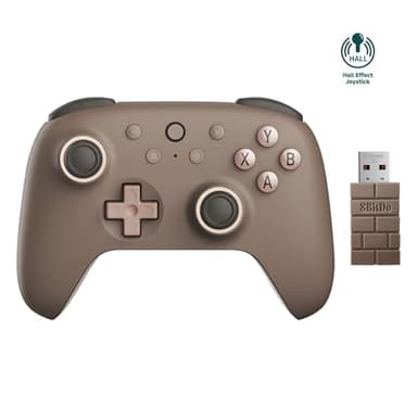 8Bitdo Ultimate 2C Wireless Controller per PC Windows e Android, Frequenza di Polling 1000Hz, Joystick Hall Effect/Hall Trigger, Paraurti L4/R4 Rimappabili, Funzione Turbo (Brownie)