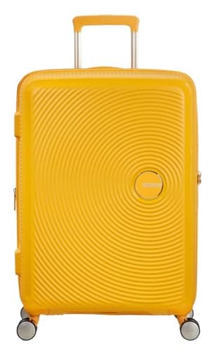 American Tourister Soundbox - Trolley M Espandibile Valigia, 67 cm, 71.5/81 L, Giallo (Golden Yellow)