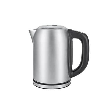Amazon Basics Bollitore in acciaio inox con display digitale, sistema di controllo Strix, funzione di mantenimento del calore e controllo della temperatura, 1.7 l (spina europea), Argento
