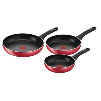 Lagostina Cucina Mediterranea Set di Padelle Antiaderenti in Alluminio Ø 20/24/28 cm, 3 Pezzi, Batteria Pentole Induzione, Gas e Forno, Indicatore Cottura Thermo-Signal, Manici Ergonomici in Bakelite
