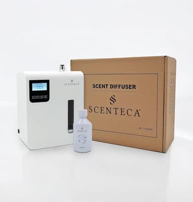 Diffusore Elettrico di Oli Essenziali a Nebulizzazione a Freddo, Per Casa e Ufficio, Gestibile da Smartphone, Copre fino a 100 mq, Con Fragranza Tè Bianco e Fiori di Primavera (100 ml), AD-P3 Scenteca