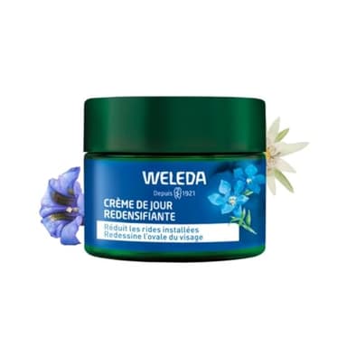 Weleda Crema Viso Giorno Contouring Genziana Blu, Riduce le Rughe Profonde, Rassoda il Collo e la Pelle Tendente al Cedimento, 40 ml