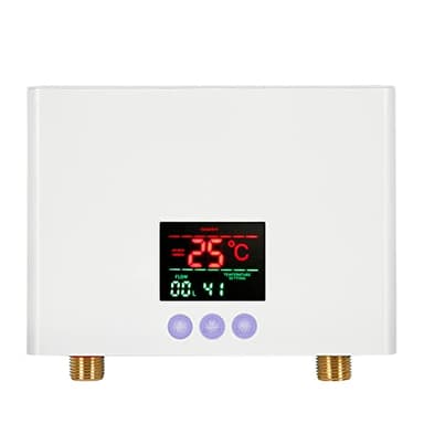 Scaldabagno istantaneo 3KW Mini scaldabagno elettrico senza serbatoio a parete con display a LED Regolazione della temperatura a 3 livelli Telecomando per cucina di casa Bagno