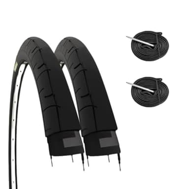 2 COPERTONCINI 700X23C (23-622) + CAMERE VALVOLA PRESTA PNEUMATICI PER FIXED BICI DA CORSA STRADA ROAD (Camere con Valvola 60 mm)