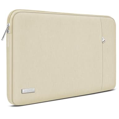 TECOOL Custodia 13-13,3 Pollici per MacBook Air 13 13.6 M4 M3 M2 M1 2025 2024-2010,MacBook Pro 13 M2 M1 2022-2012,MacBook Pro 14 M4 M3 M2 2024-2019,Porta Computer per 13 PC Portatili,Beige