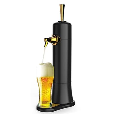 NGARY Distributore di Birra, Distributore di Birra Portatile con Vibrazione a Frequenza Sub-Alta 40000S/funzione di Raffreddamento, Goditi La Birra Fresca alla Spina in Qualsiasi Momento