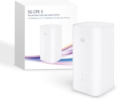 5G CPE 5, H155, SIM router 5G, Wi-Fi 6 AX3000, DL 3600 Mbps/UL 500 Mbps, antenna ad alto guadagno da 9 dBi, connettore LAN/WAN, diagnostica Wi-Fi visualizzata, Mesh a banda larga domestica+