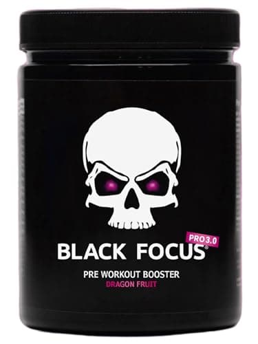 Black Focus Pro 3.0 Pre-Workout Potente 400 g - Formula ad Alta Intensità con Caffeina, Zynamite, L-Citrullina, Oxystorm - Frutto del Drago - Made in Germany - 20 Porzioni