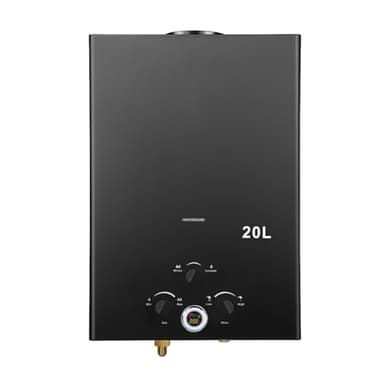 Scaldacqua istantanea a gas 20 l, con accensione della batteria, scaldabagno senza serbatoio con display digitale, multi-protezione [classe energetica A]