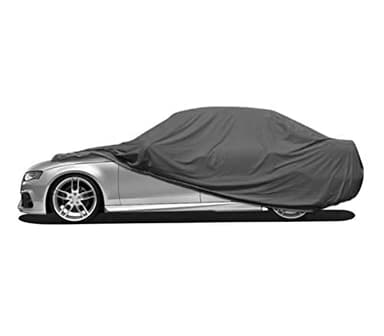 Susy Shop Telo Copriauto Impermeabile Universale Per Auto Varie Misure In tessuto Peva 100g felpato, Colore Grigio Resistente Alle Intemperie (L - PEVA 100g Per auto da 432 a 483 cm)
