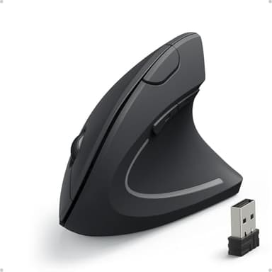 Anker Mouse ottico ergonomico verticale wireless per Windows e Mac OS (USB 800/1200/1600 DPI) 5 pulsanti 2.4G