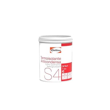 Covema S4 GKTech Pittura Termoisolante Anticondensa per Interni | Contro Muffa e Condensa | Barriera Termica con Sfere Ceramiche | Finitura Opaca Bianco | Pronto all'Uso per Pareti e Soffitti