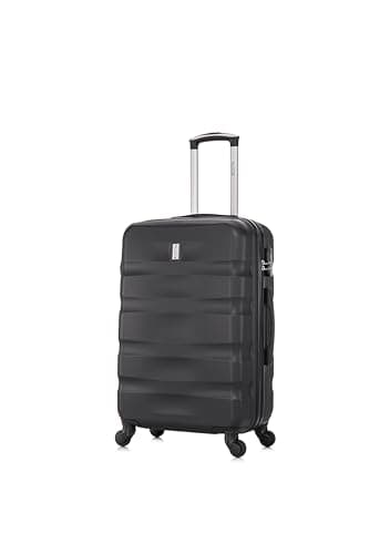 CELIMS - Valigia Media 20 kg Rigida Nero Leggera | Valigia da Stiva 65cm Donna | Lucchetto Integrato | ABS | Trolley Medio 65cm con 4 Ruote