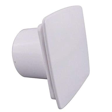 Aspiratore di Bagno 100mm con Timer Sensore Umidità e Bianco Pannello Frontale