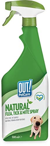 OUT! Spray naturale contro pulci, zecche e acari per cani, 500 ml
