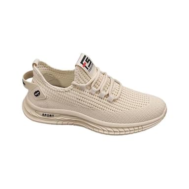 Scarpe Sportive Uomo Casual,Scarpe Uomo Sneakers Uomo Casual Sport con Lacci Traspirante Anti-Slip Basket Uomo Economico Atletico, beige, 44 EU