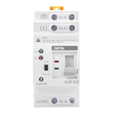 GEYA Minuscolo Interruttore di trasferimento automatico a doppia alimentazione Selettori elettrici Alimentazione ininterrotta su guida DIN(2Poli 63A AC220V)