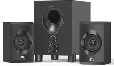 OROW Casse Per PC, Bluetooth Altoparlanti,2.1 stereo,18W Altoparlante PC Con Subwoofer,Ingresso AUX da 3,5mm/Bluetooth,Alimentazione USB, Per Telefono Cellulare, Monitor(S213)