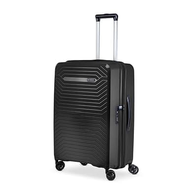 Ciak Roncato Passenger Trolley M 4R rigido ultraleggero con zip espandibile, misura medio (Nero)