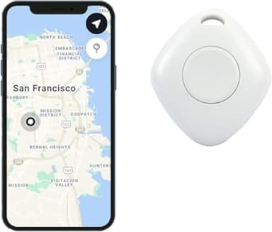 TOTMOX Smart Bluetooth Tracker & Key Finder, dispositivo di localizzazione chiave con app, monitoraggio GPS per bambini, chiavi, bagagli, controllo APP compatibile con iOS Android, confezione da 1,