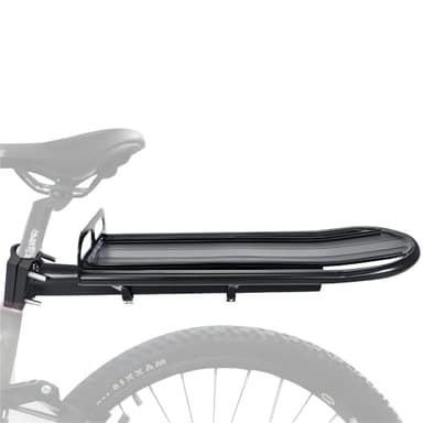 Bici Portapacchi Posteriore, Portapacchi per Bagagli per Bicicletta in Lega di Alluminio, Bike Luggage Cargo Rack, Sgancio Rapido Bike Cargo Carrier Rack Bike Rear Rack, Capacità di Carico 10 Kg, Nero