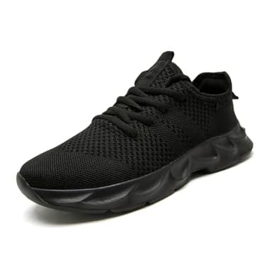 UROMGV Scarpe da Ginnastica Uomo Sneakers Corsa Camminata Casual Jogging Trekking Tennis Outdoor Comode Leggere Traspiranti Nero 41