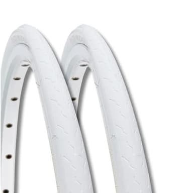2 COPERTONI DEESTONE 700 X 23 C (23-622) PNEUMATICO BIANCO PER BICI DA CORSA BDC SINGLESPEED FIXED
