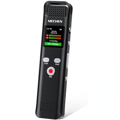 MECHEN 64GB Registratore Vocale Università, Attivazione Vocale Digitale, Cancellazione del Rumore, USB C, Registratore Audio per Riunioni Lezioni Interviste