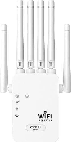 2025 Nuevo Ripetitore Wifi Wireless, Wifi Extender e Amplificatori di segnale, Con La Più Recente Tecnologia a 6 Antenne, Supporto di Fino a 45 Dispositivi Con 2 Porte Ethernet