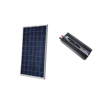 Kit Fotovoltaico 1 Kw Giornaliero Pwm composto da 1 Inverter 4000w Isola Solare Pannello 100 W centralina