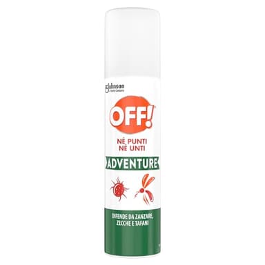 OFF! Adventure Spray Antizanzare, Repellente Zanzare, Zecche e Tafani, 1 Confezione da 100 ml