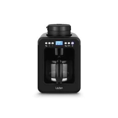 Lauben Grind&Drip Coffee Maker 600BB, piccola macchina da caffè con macina integrata, filtro lavabile, spegnimento automatico, tecnologia antigoccia, contenuto 2-4 tazze (0,56 l)