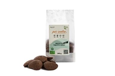 Per Scelta - Biscotti Bio con Legumi, senza glutine e senza lattosio, per coffee e tea break salutari (Cioccolato)