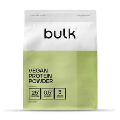 Bulk Proteine Vegane in Polvere, Frullato Proteico Vegetale, Vaniglia, 1 kg, Formula Nuova e Migliorata, 28 Porzioni, La Confezione Può Variare