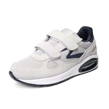 STRAPPO SOFT Scarpe Uomo con Chiusura Ortopediche Comode Sneakers Estive Senza Lacci Antiscivolo da Camminare Passeggio Sportiva Ginnastica per Anziani STR0124 Grigio Chiaro 41