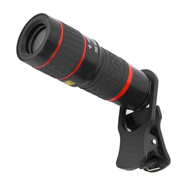 Gegong Lenti teleobiettivo 20x, obiettivo zoom a fuoco lungo, obiettivo per fotocamera per smartphone, lente tablet con montaggio a clip, accessorio Black ottico HD