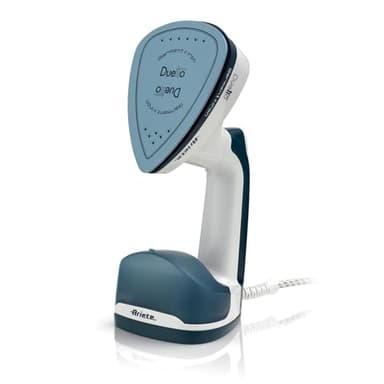 Ariete 6246 Duetto Garment Iron - Stiratrice Verticale e Ferro da Stiro con piastra in Ceramica antiaderente - 1000 Watt - Bianco e Blu