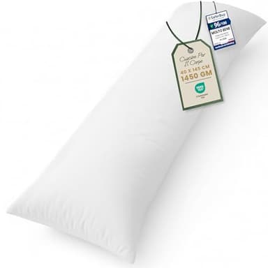 Utopia Bedding Cuscino per Dormire laterale 40x145 cm, Cuscino Lungo Per Gravidanza e Sostenere la Maternità, Cuscini Corpo (Bianco)