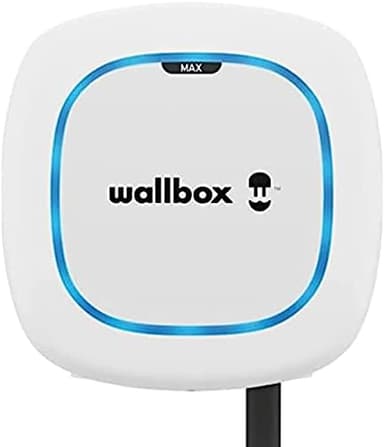 Wallbox Pulsar Max Caricatore per Veicoli Elettrici, Potenza di Carico Fino a 7,4 kW, Connettore Tipo 2, Cavo da 5 Metri, con Wi-Fi, Bluetooth, OCPP, Facile Installazione, Interno o Esterno, Bianco