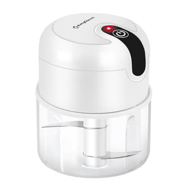 EASYSPEED Frullatore Tritatutto Tritacarne Elettrico Chopper Batteria Ricaricabile USB Type-C Portatile,Adatto Per Cucina A Base Di Carne,Frutta E Verdura,In Cucina,Bianco