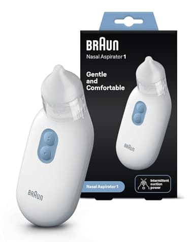 Braun Aspiratore nasale 1 , Dispositivo per la rimozione del muco , Sollievo per il naso bloccato |Aspirazione elettrica |Adatto a neonati e bambini , Lavabile in lavastoviglie , BNA100