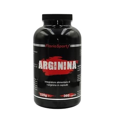 Arginina 360 capsule FlorioSport - Pura L-Arginine HCL ad Alto Dosaggio - Precursore di Ossido Nitrico (NO) che regola la Vasodilatazione e contribuisce alla Sintesi Proteica