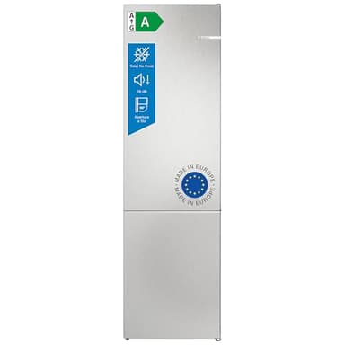 Bosch KGN392LAG Serie 4, Frigorifero combinato da libera installazione, Total No Frost, VitaFresh XXL: Spazio extra-large per i tuoi cibi freschi, PerfectFit, Luce LED, Acciaio, 203 x 60 cm