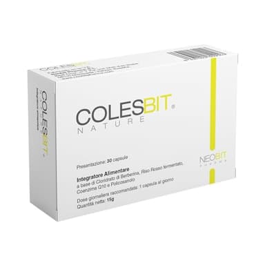 COLESBIT Pillole/Integratore per controllare il colesterolo e i trigliceridi - riso rosso fermentato colesterolo | Berberina | Coenzima q10 - Riduce la pressione sanguigna -30 caps
